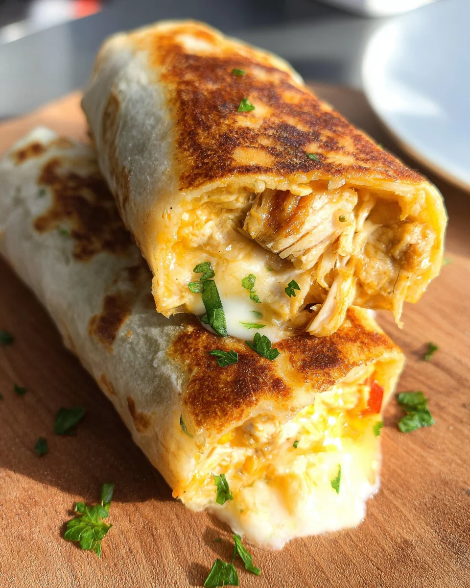 Cheesy Garlic Chicken Wraps 17 Cheesy