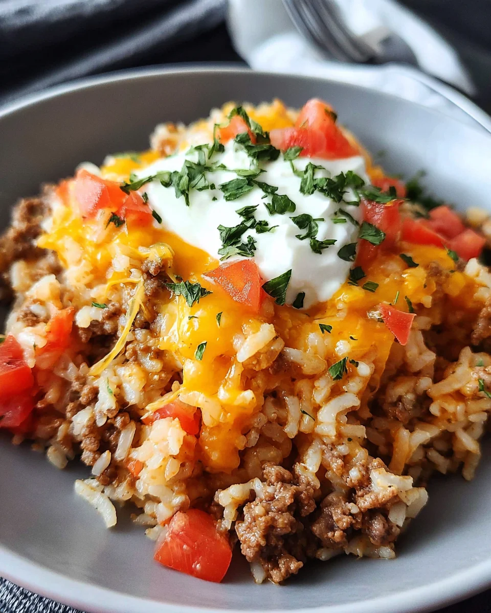 Cheesy Taco Rice Recipe