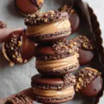Chocolate Peanut Butter Macarons