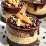 Chocolate Peanut Butter Mini Cheesecakes