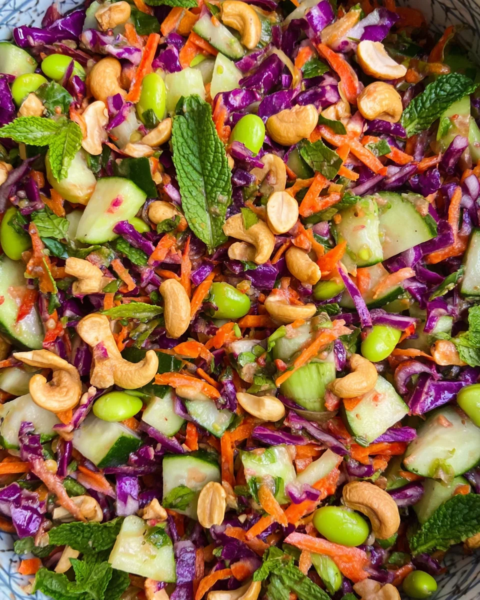 Chopped Asian Salad (Miso Dressing)