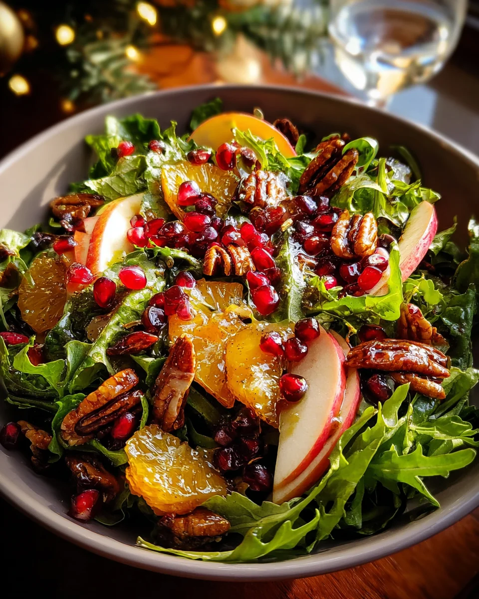 Christmas Salad with Honey Mustard Dressing