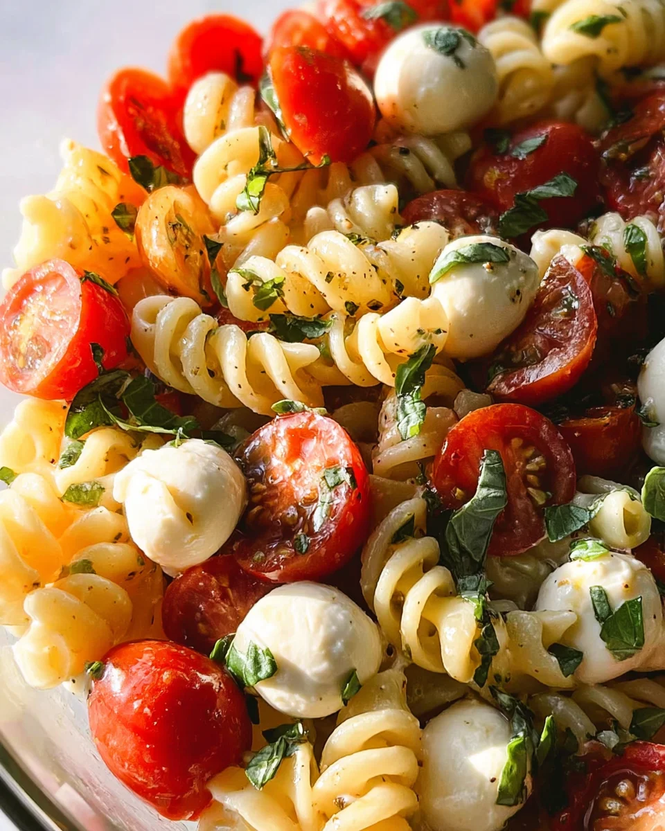 Creamy Caprese Pasta Salad