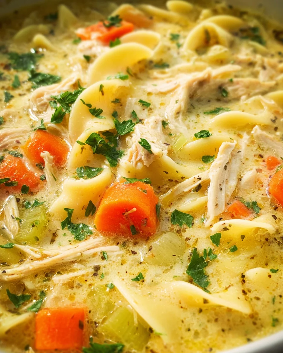 Creamy Chicken Noodle Soup Recipe