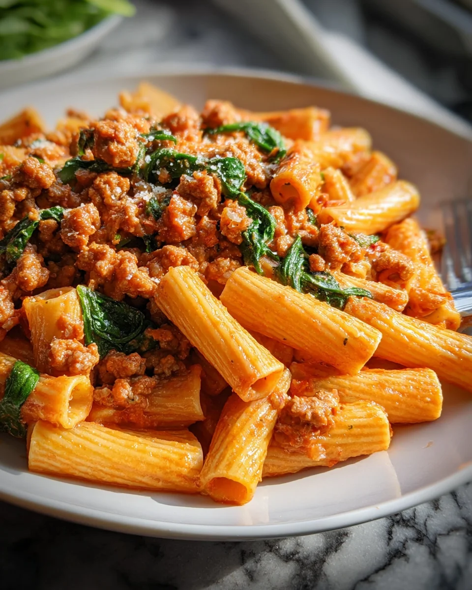 Creamy Sausage Rigatoni