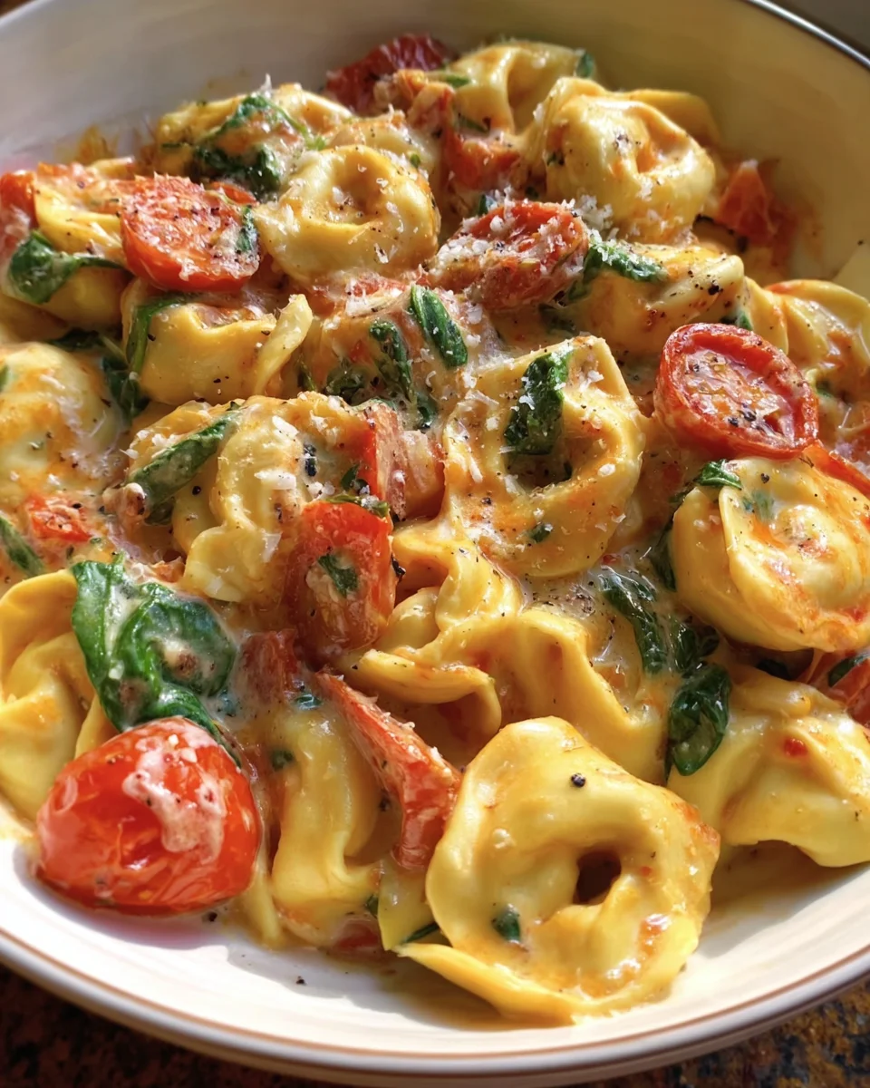 Creamy Tortellini with Tomatoes