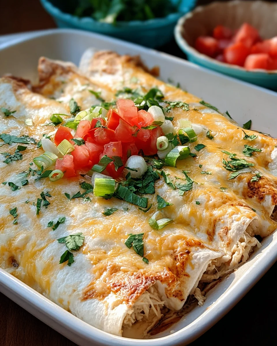 Creamy White Chicken Enchiladas