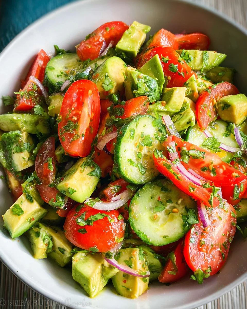 Cucumber Tomato Avocado Salad 17 Cucumber