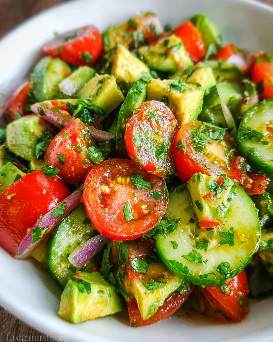 Cucumber Tomato Avocado Salad 18 Cucumber