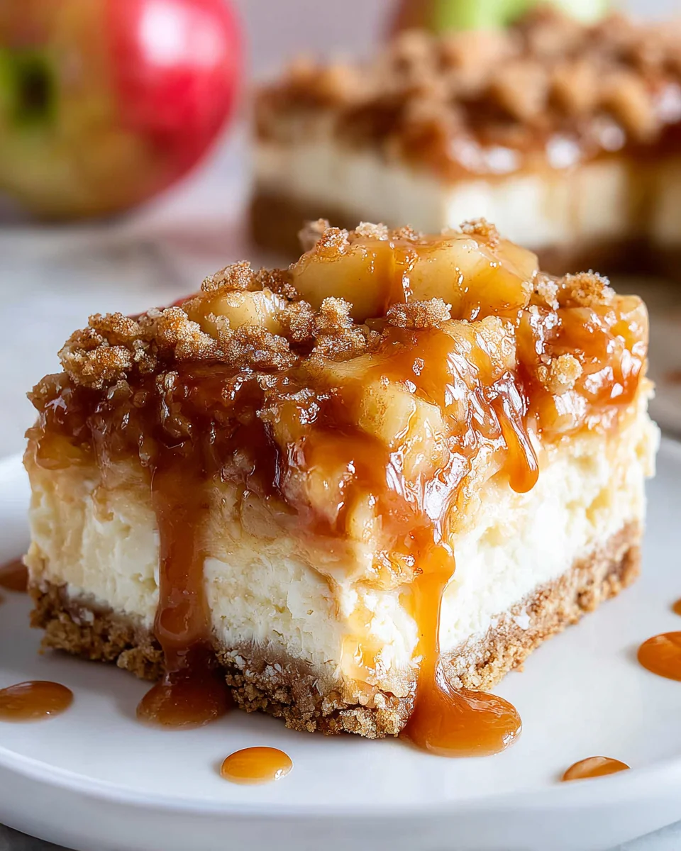 Easy Caramel Apple Cheesecake Bars 32 Easy