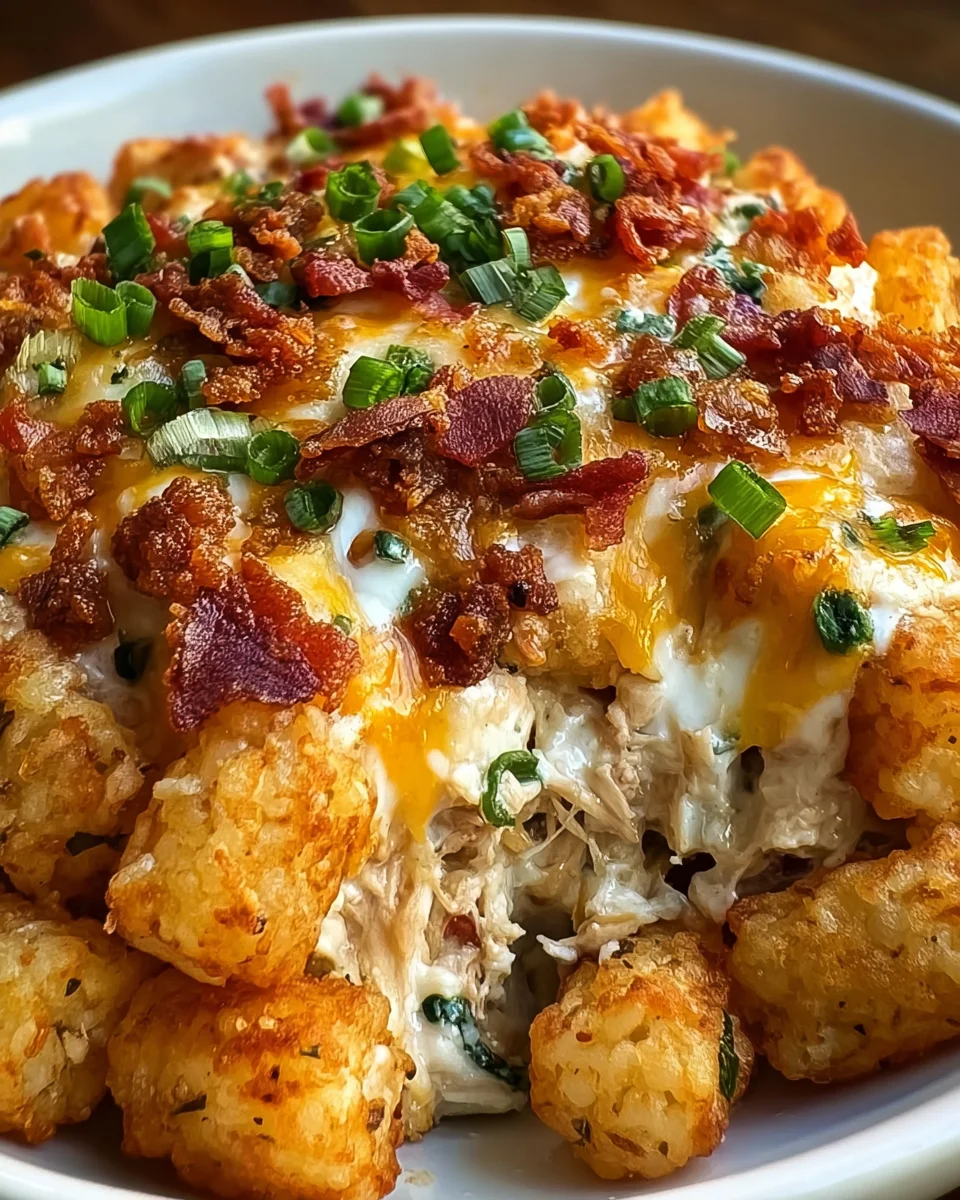 Easy Chicken Bacon Ranch Tater Tot Casserole 21 Easy