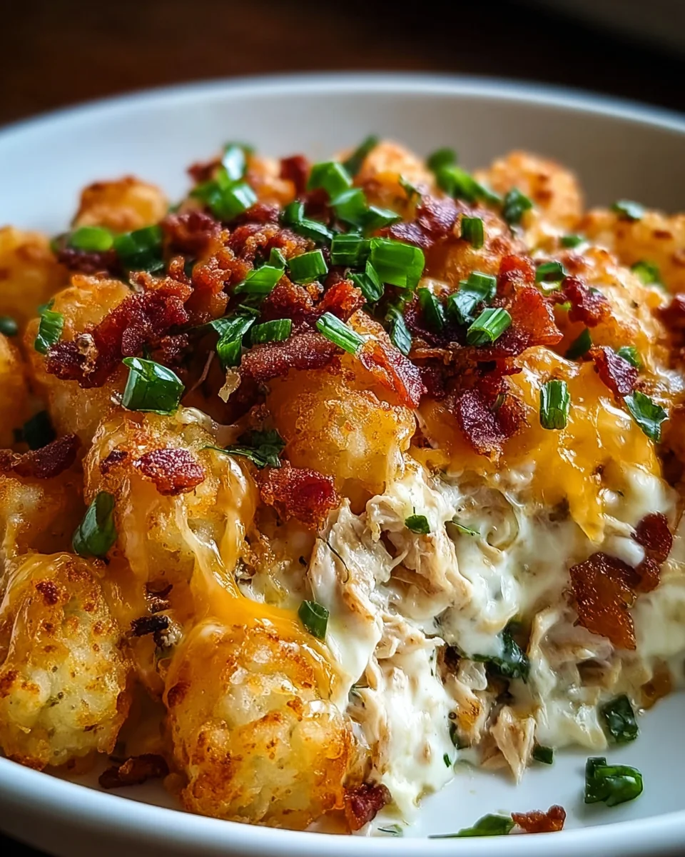 Easy Chicken Bacon Ranch Tater Tot Casserole 22 Easy