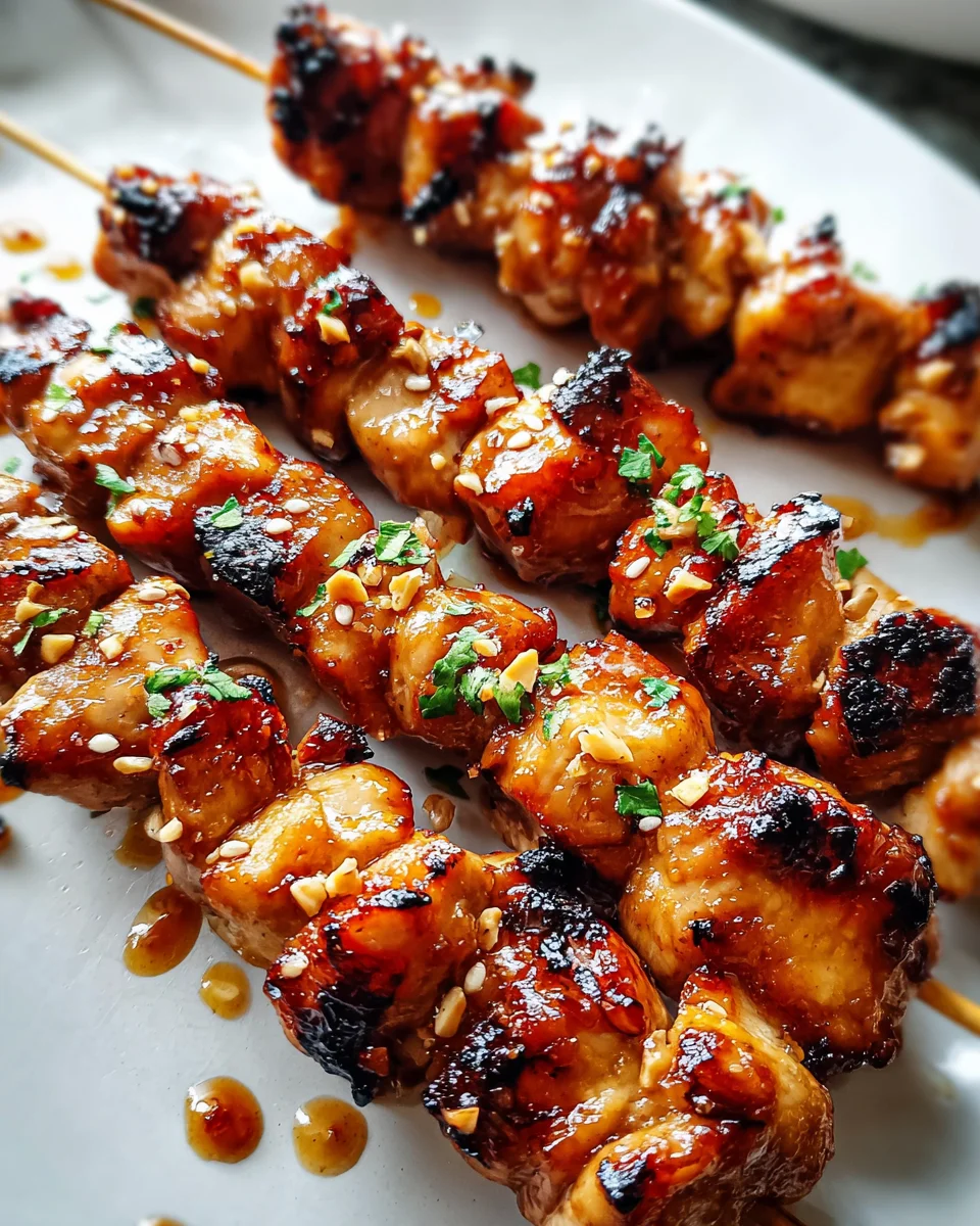 Easy Grilled Asian Chicken Skewers with Honey Garlic Sauce 22 Easy
