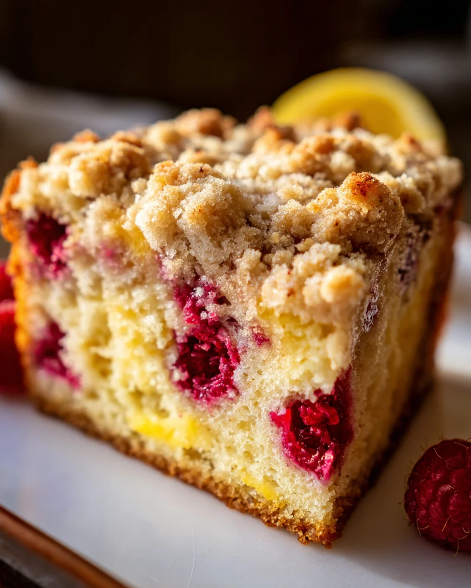 Easy Lemon Raspberry Cake with Crumb Topping 22 Easy