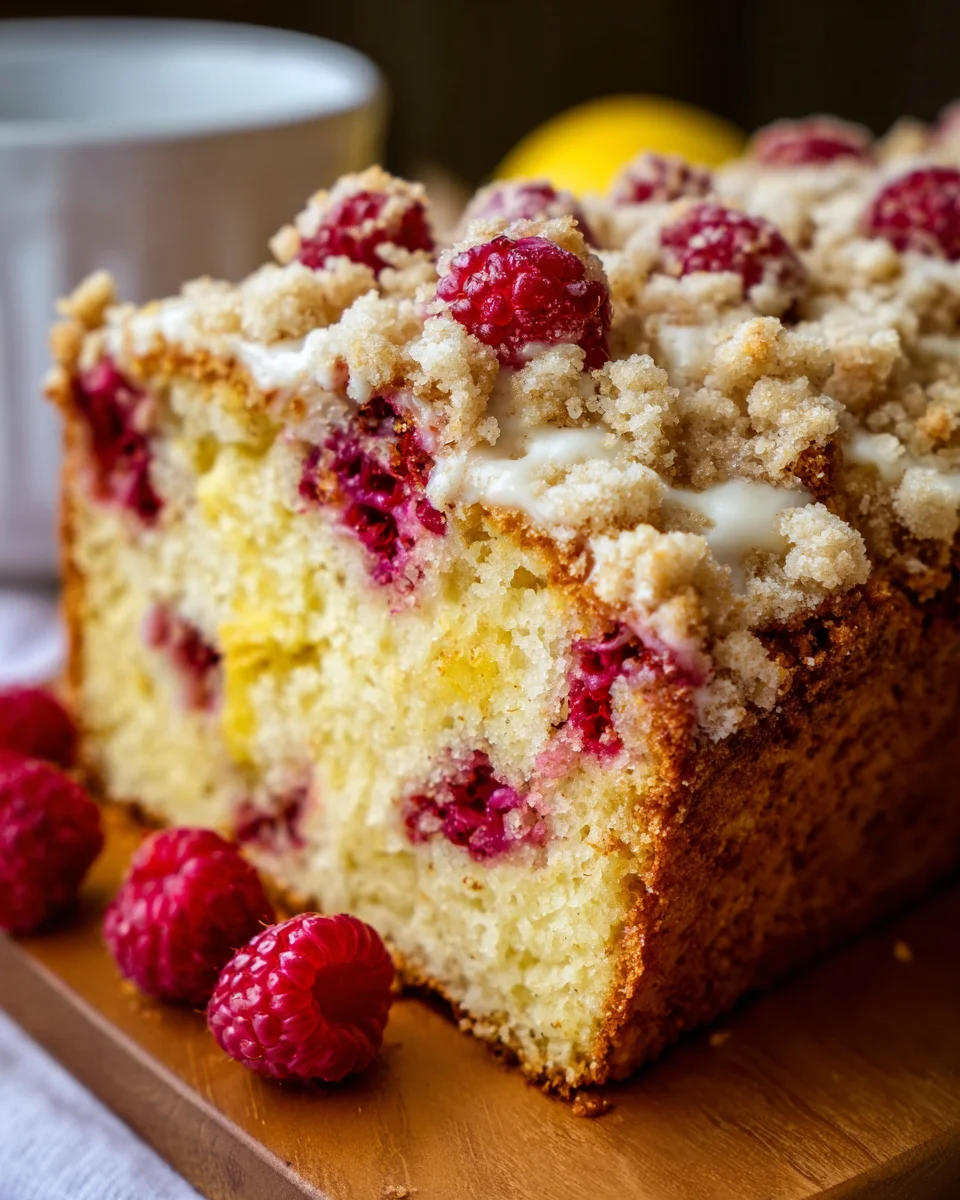 Easy Lemon Raspberry Cake with Crumb Topping 23 Easy