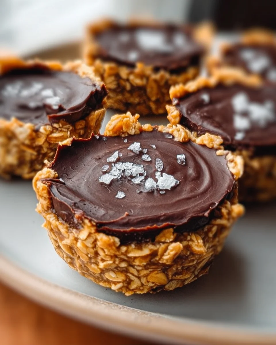 Easy No Bake Peanut Butter Oat Cups