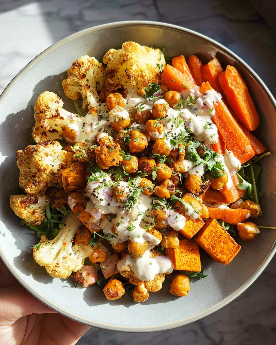 Easy Nourish Bowl Recipe with Tahini Yogurt Dressing