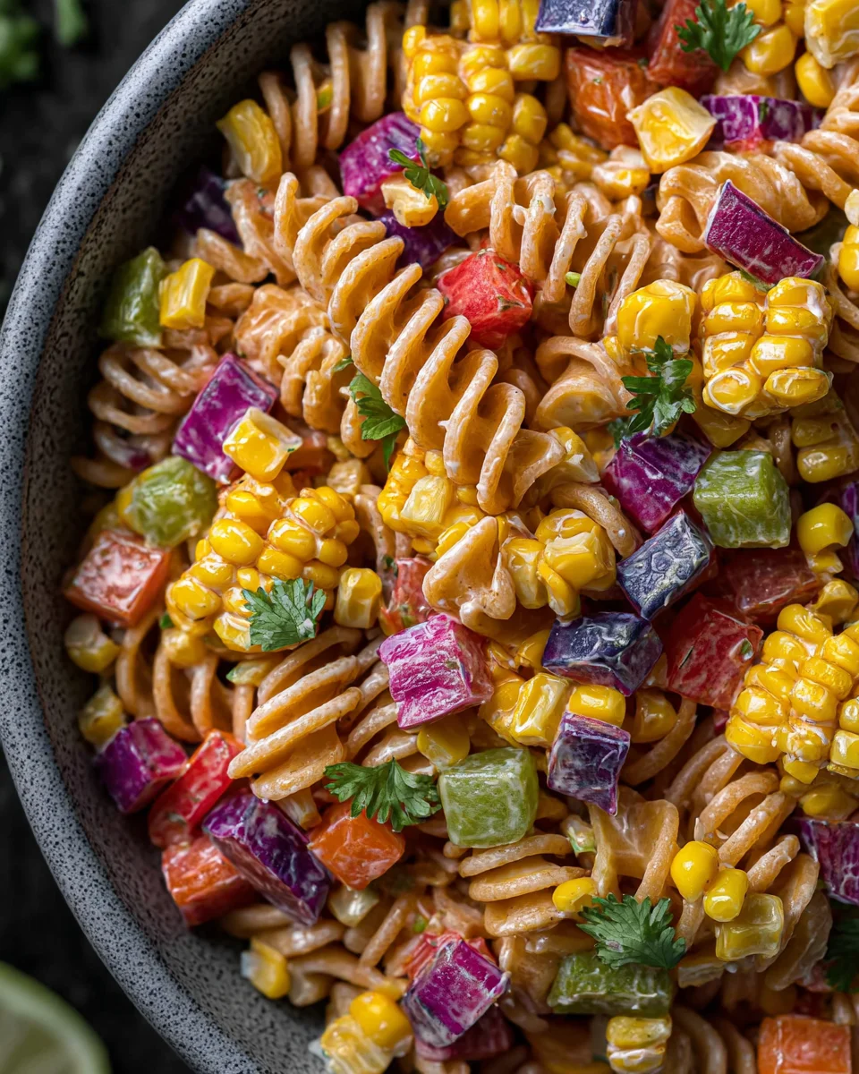 Esquites-Inspired Pasta Salad (Mexican Street Corn-Inspired)
