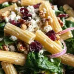 Feta & Cranberry Rigatoni Salad with Lemon Vinaigrette