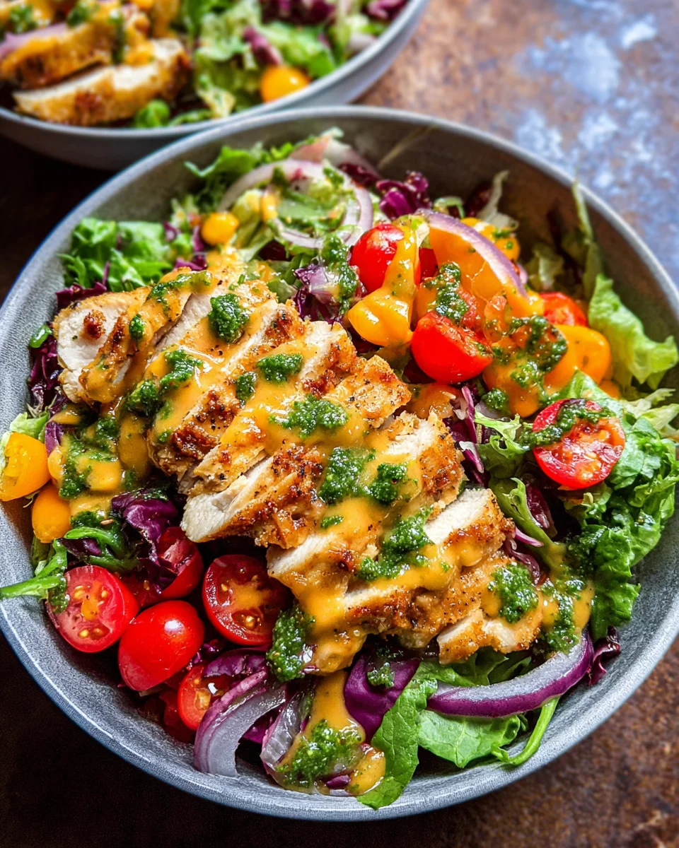 Fiesta Ranch Salad with Salsa Verde Chicken