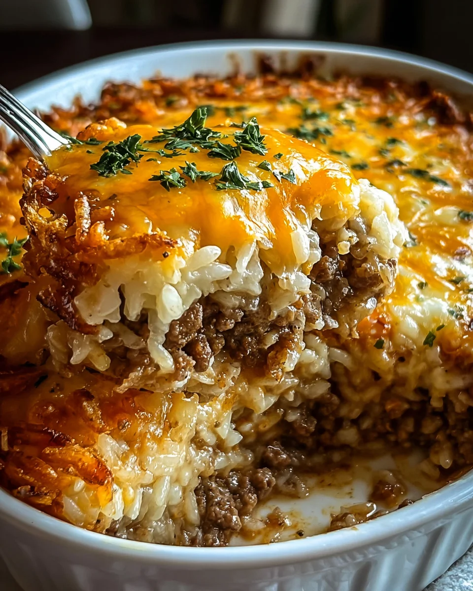 French Onion Ground Beef and Rice Casserole 22 French