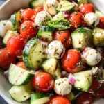 Fresh Cucumber Caprese Salad