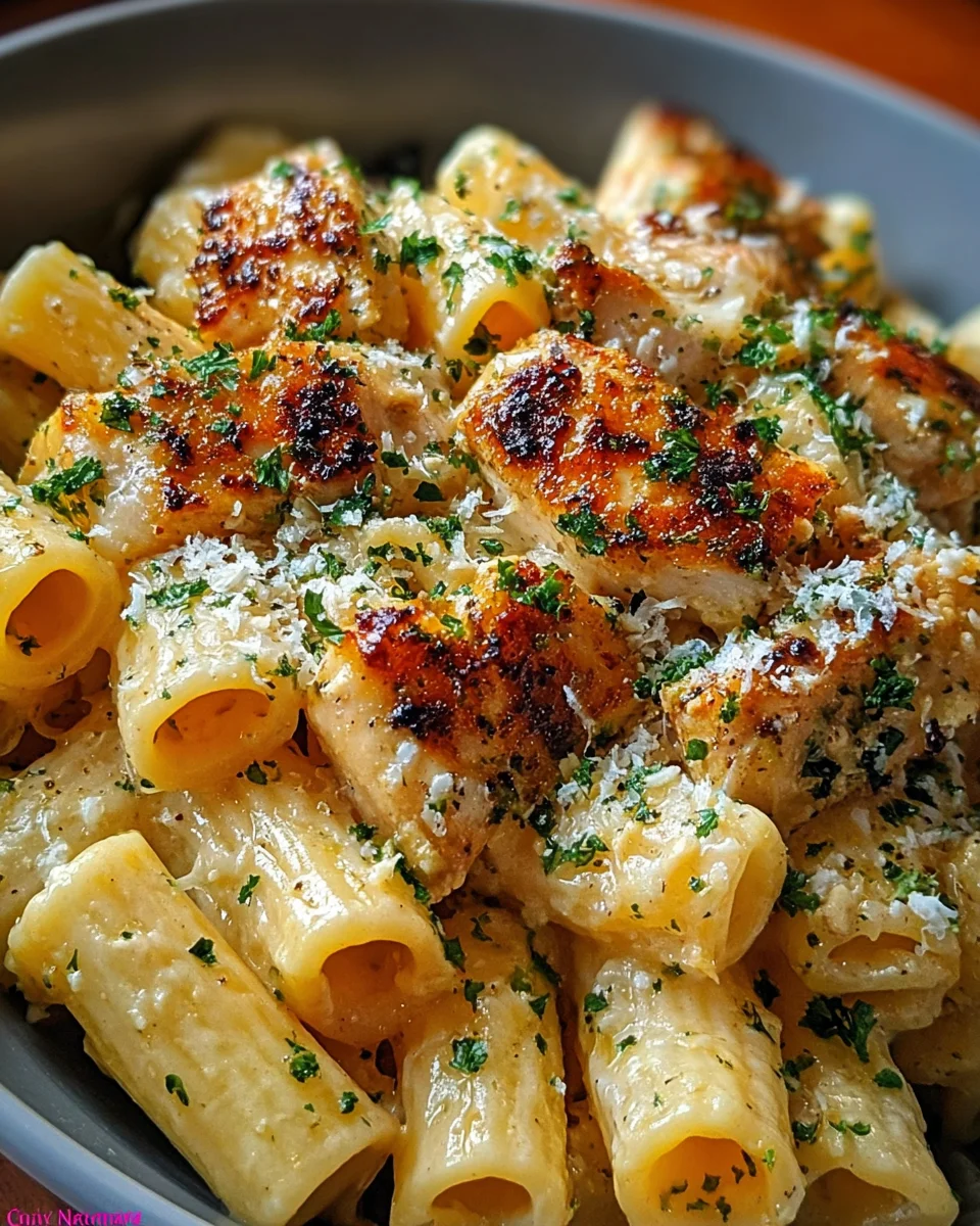 Garlic Butter Chicken with Rigatoni and Parmesan 23 Garlic