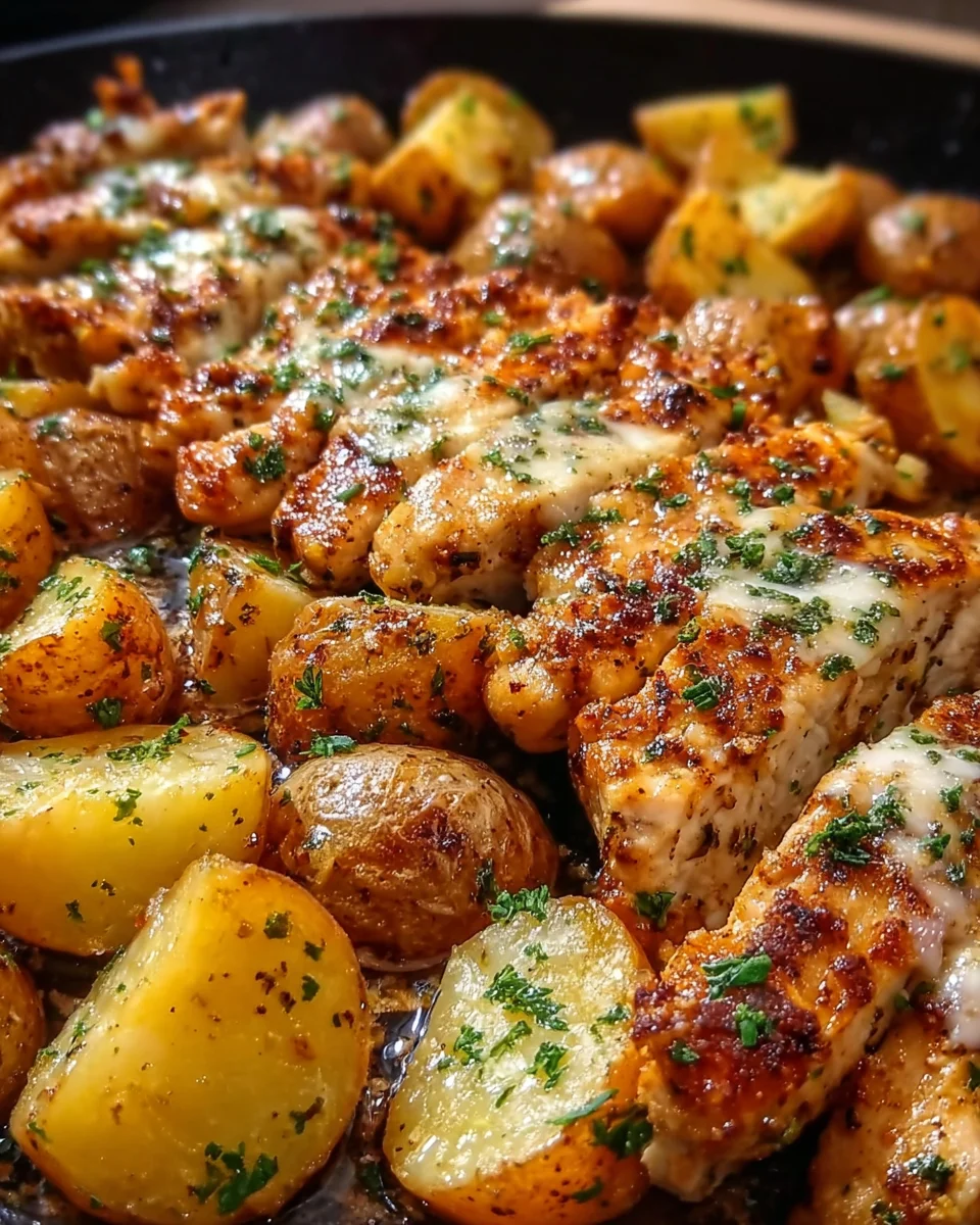 Garlic Parmesan Chicken and Potatoes (One-Pan Dinner)