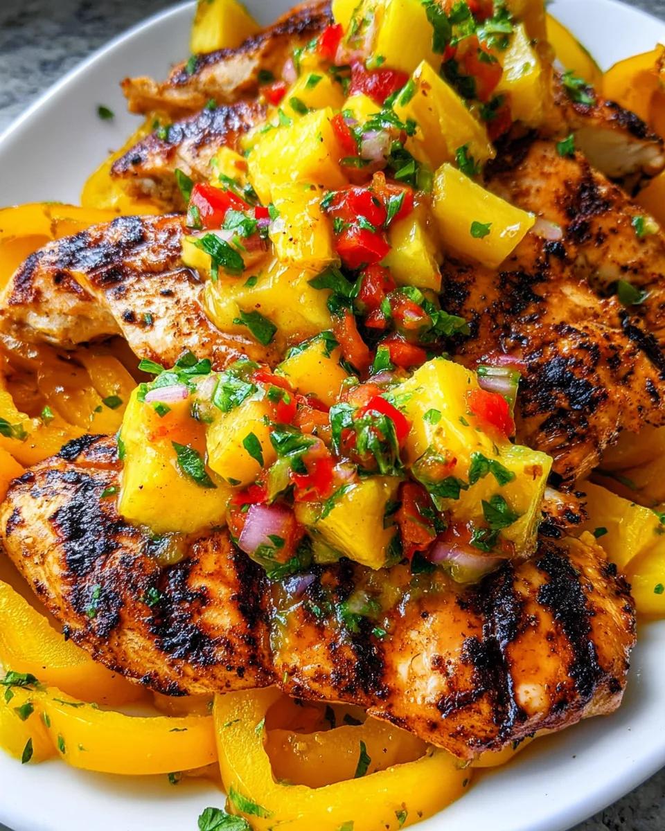 Grilled Mango Pineapple Chicken