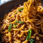 Ground Beef Mongolian Noodles