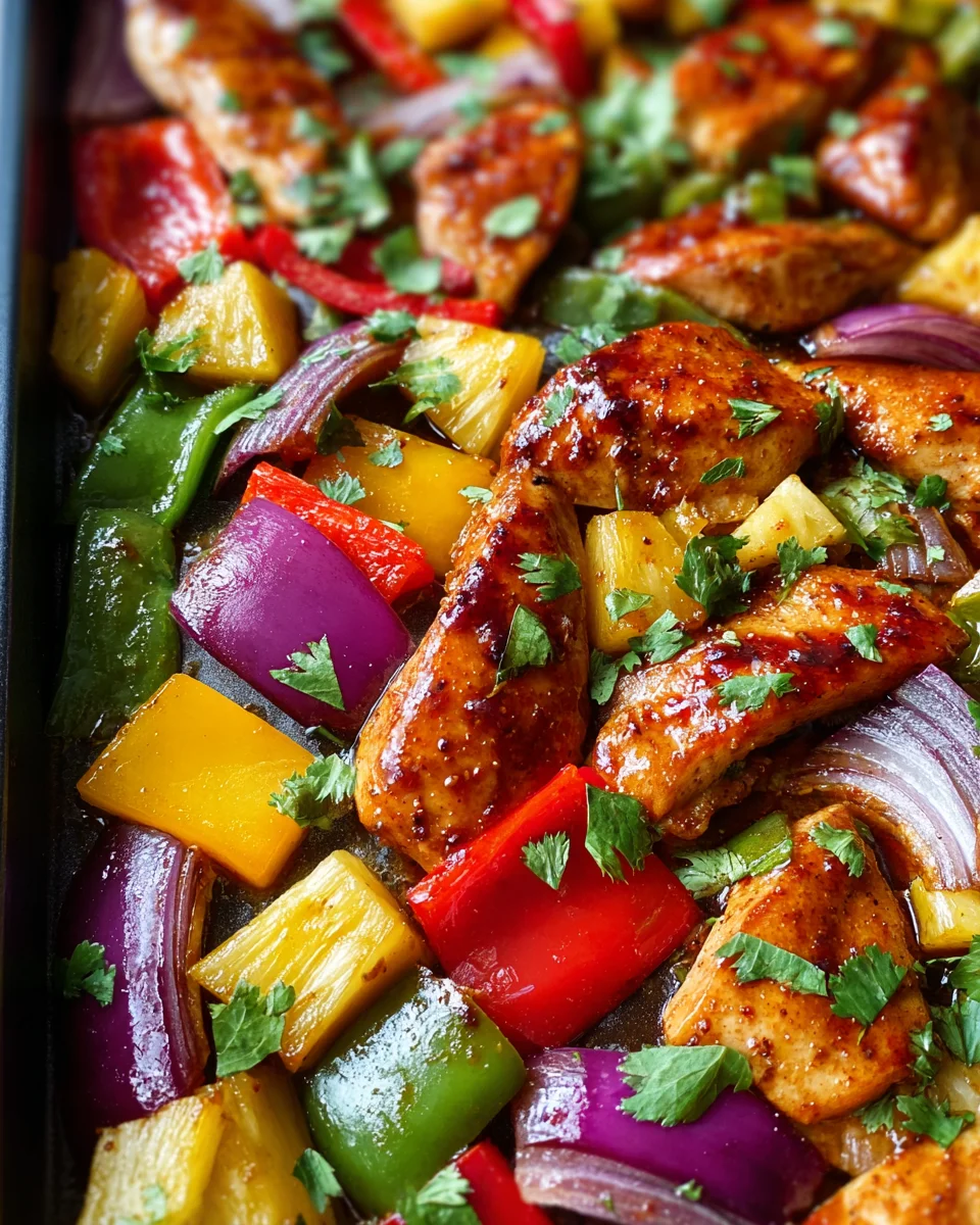 Hawaiian Chicken Sheet Pan