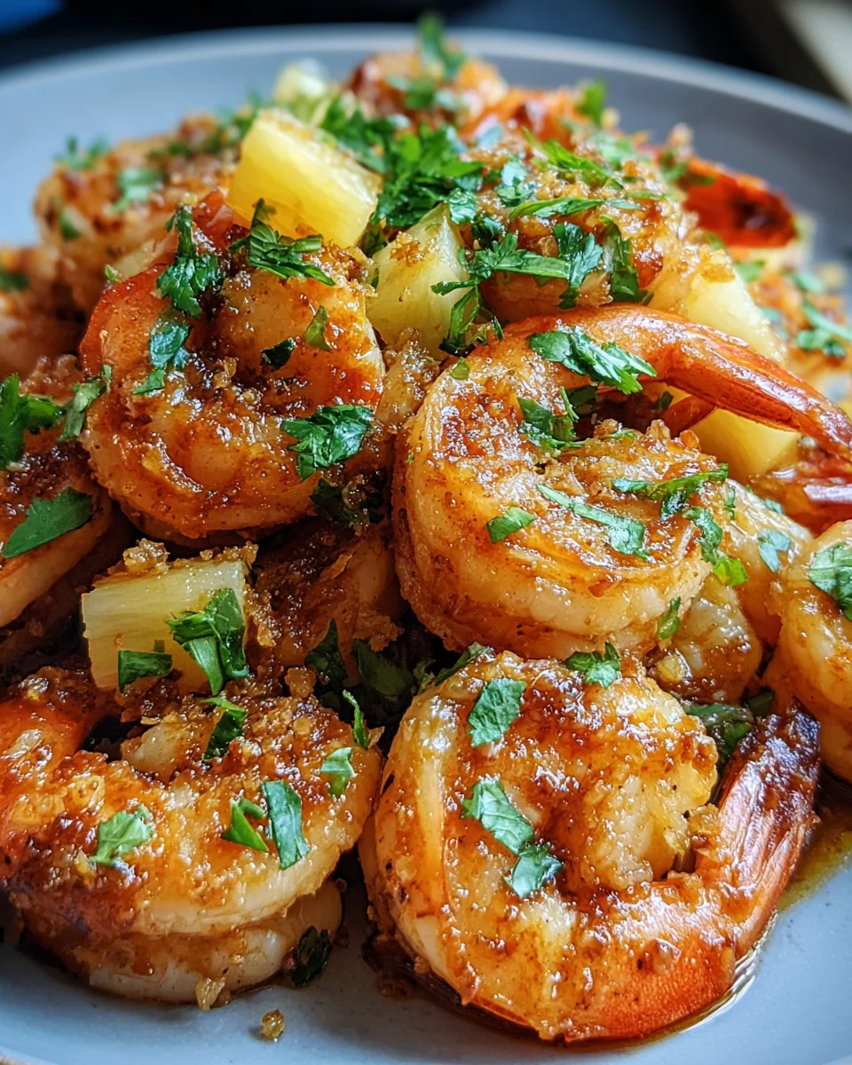Hawaiian Garlic Shrimp