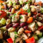 High-Protein Dense Bean Salad with Chicken