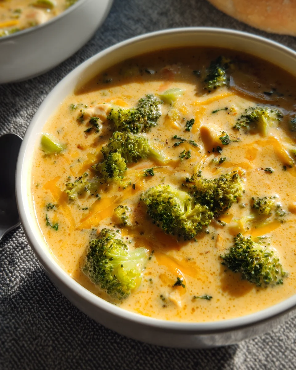 High Protein Broccoli Cheddar Soup 28 High