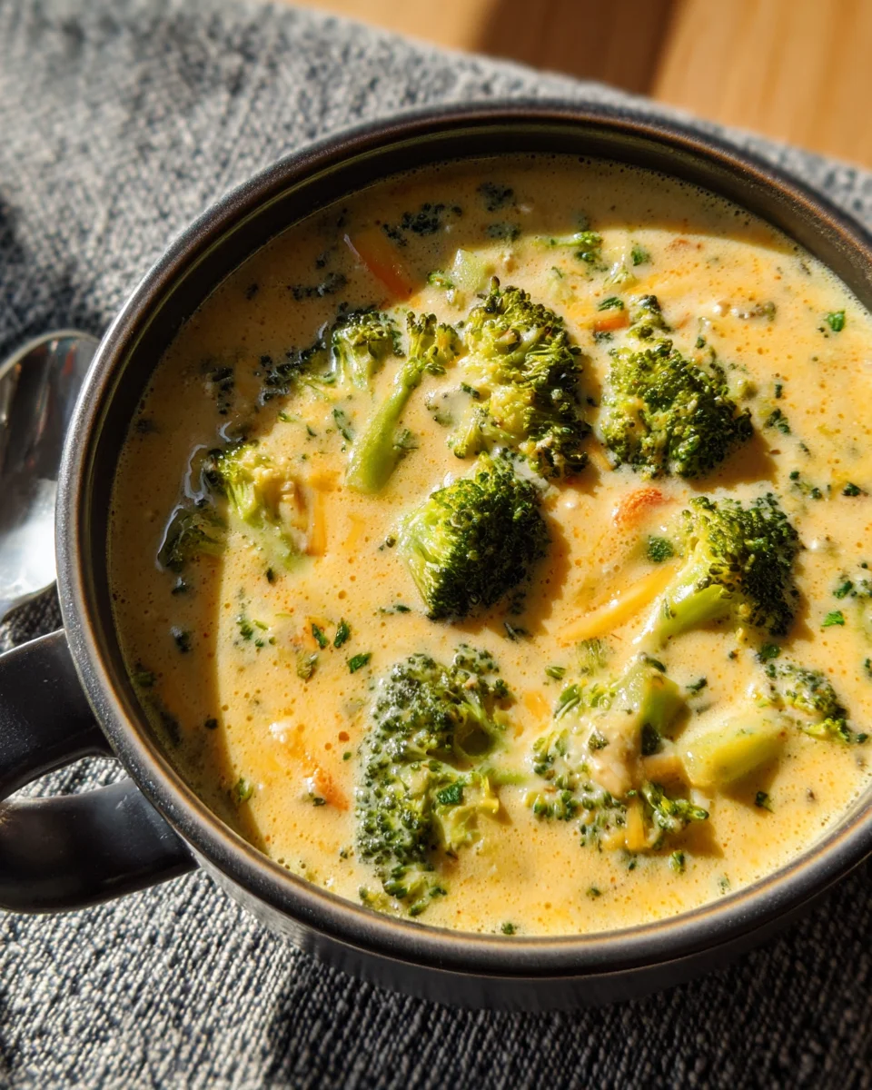 High Protein Broccoli Cheddar Soup 29 High