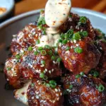 Korean BBQ Meatballs with Spicy Mayo Dip 40 Korean BBQ Meatballs with Spicy Mayo Dip
