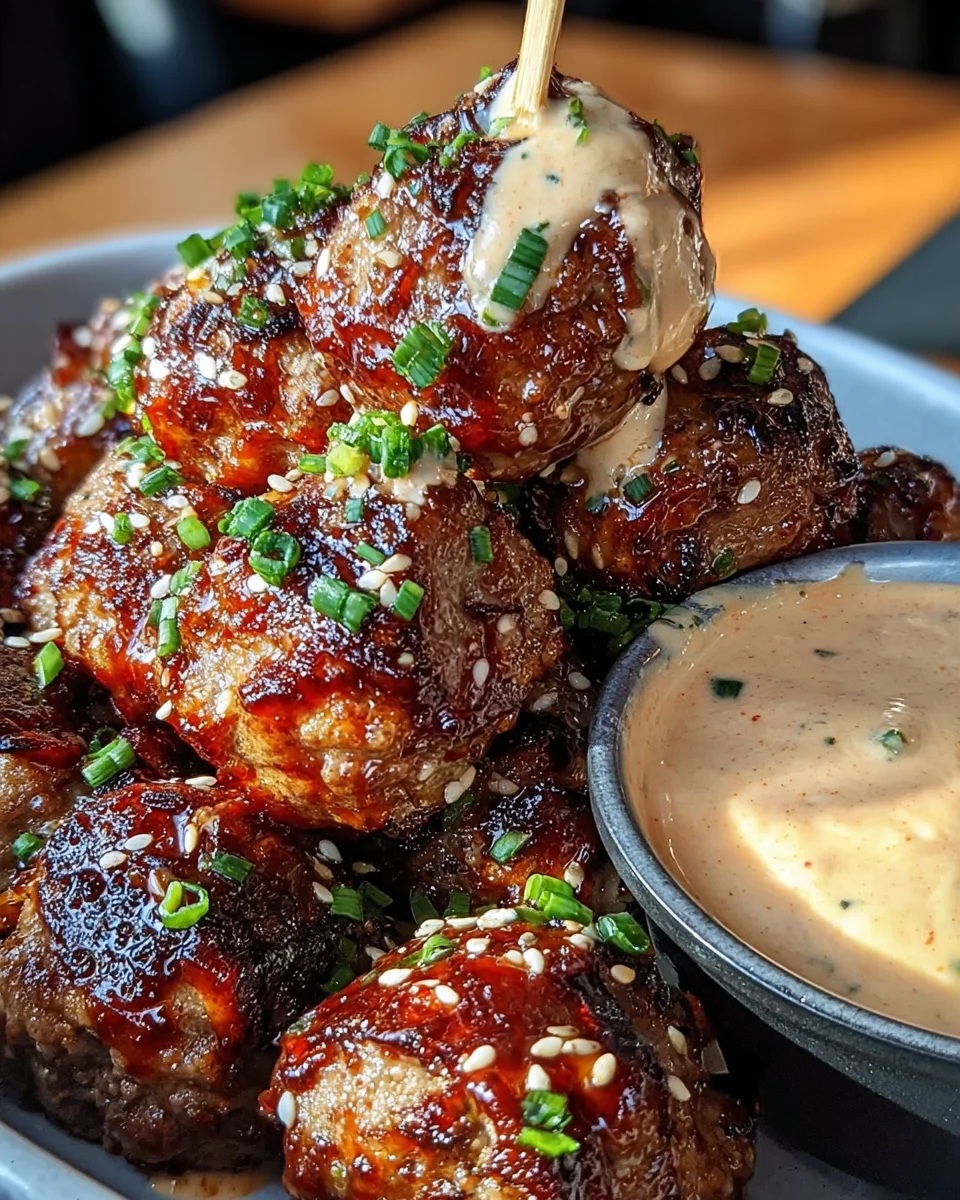 Korean BBQ Meatballs with Spicy Mayo Dip 38 Korean