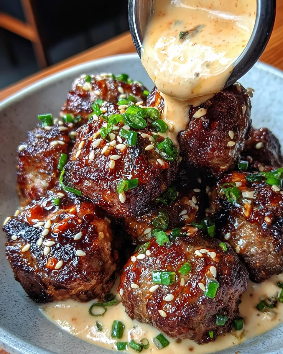 Korean BBQ Meatballs with Spicy Mayo Dip 39 Korean