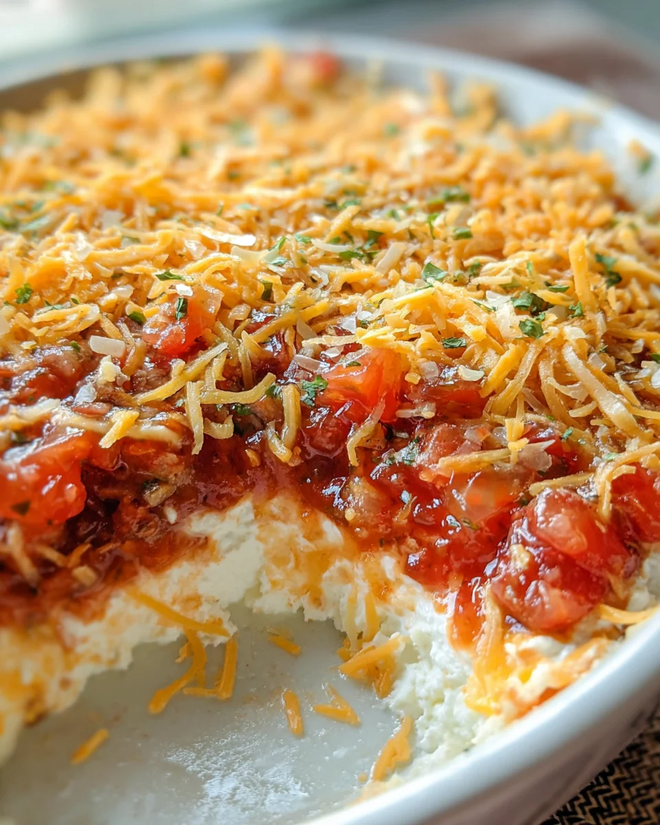 Layered Cream Cheese and Salsa Dip 15 Layered