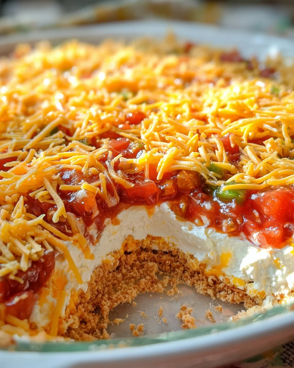 Layered Cream Cheese and Salsa Dip 16 Layered
