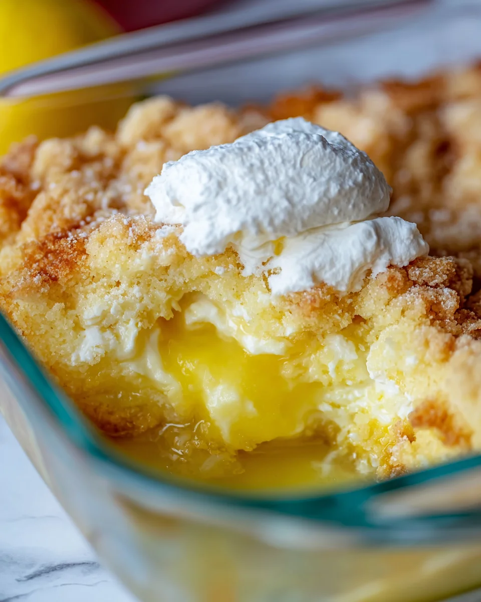 Lemon Cream Cheese Dump Cake Recipe