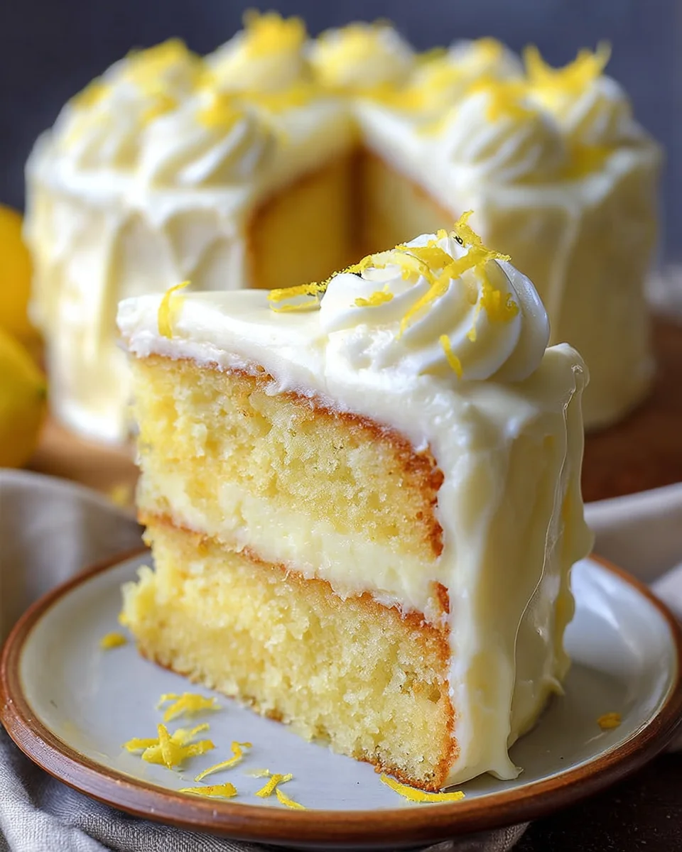 Lemon Velvet Cake with Lemon Cream Cheese Frosting