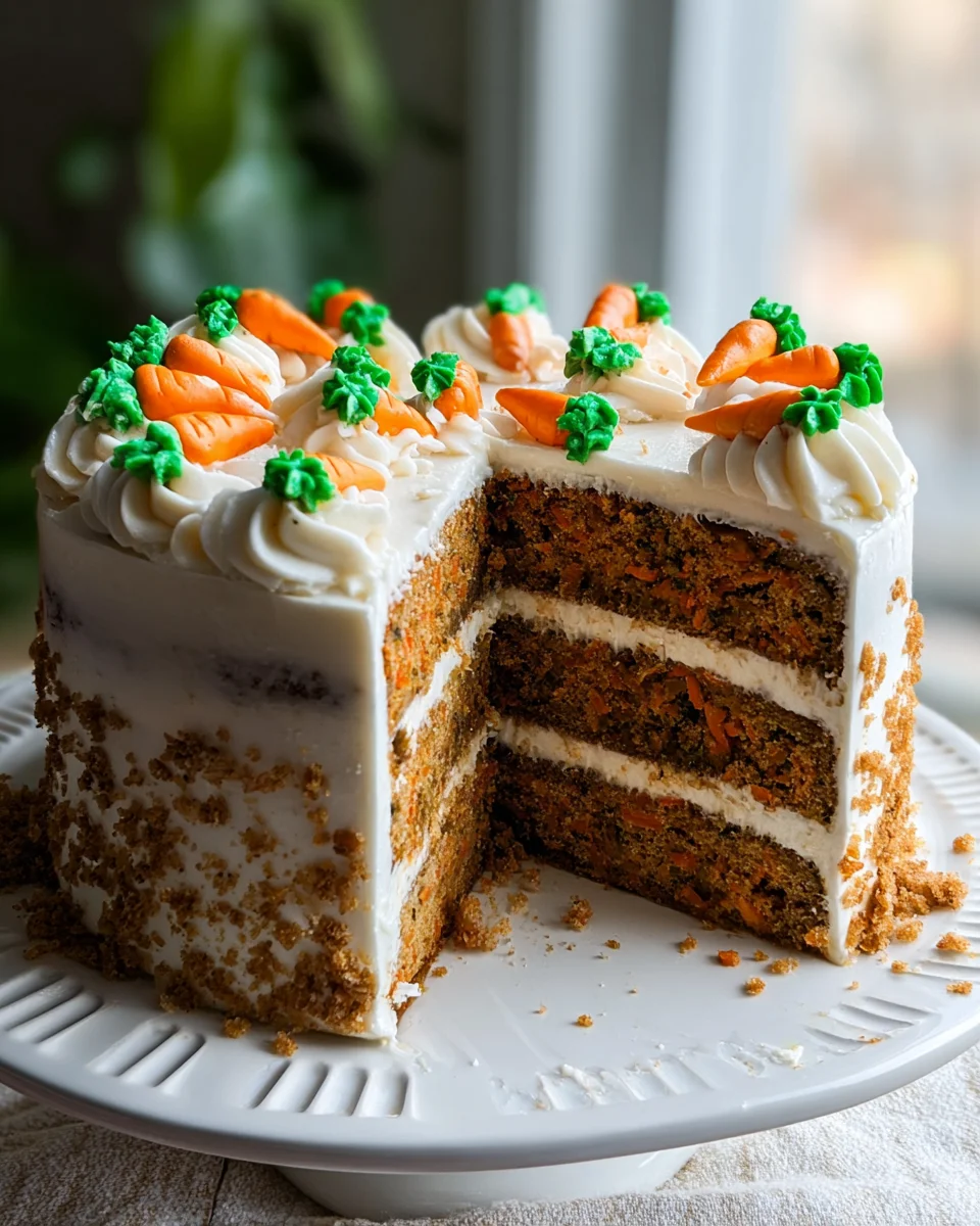 MOIST Vegan Carrot Cake Recipe with Cream Cheese Frosting