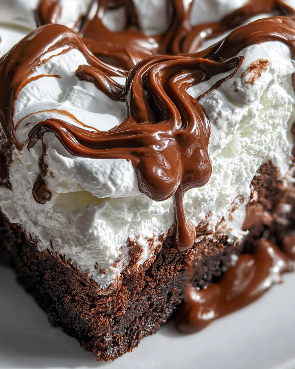 Marshmallow Chocolate Poke Cake 19 Marshmallow