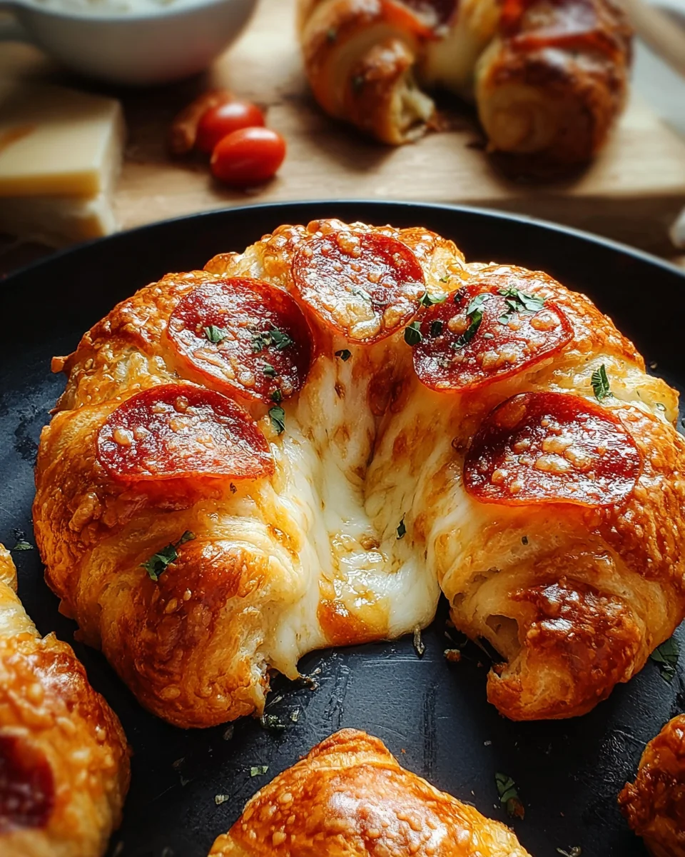Mozzarella Pepperoni Croissant Rolls