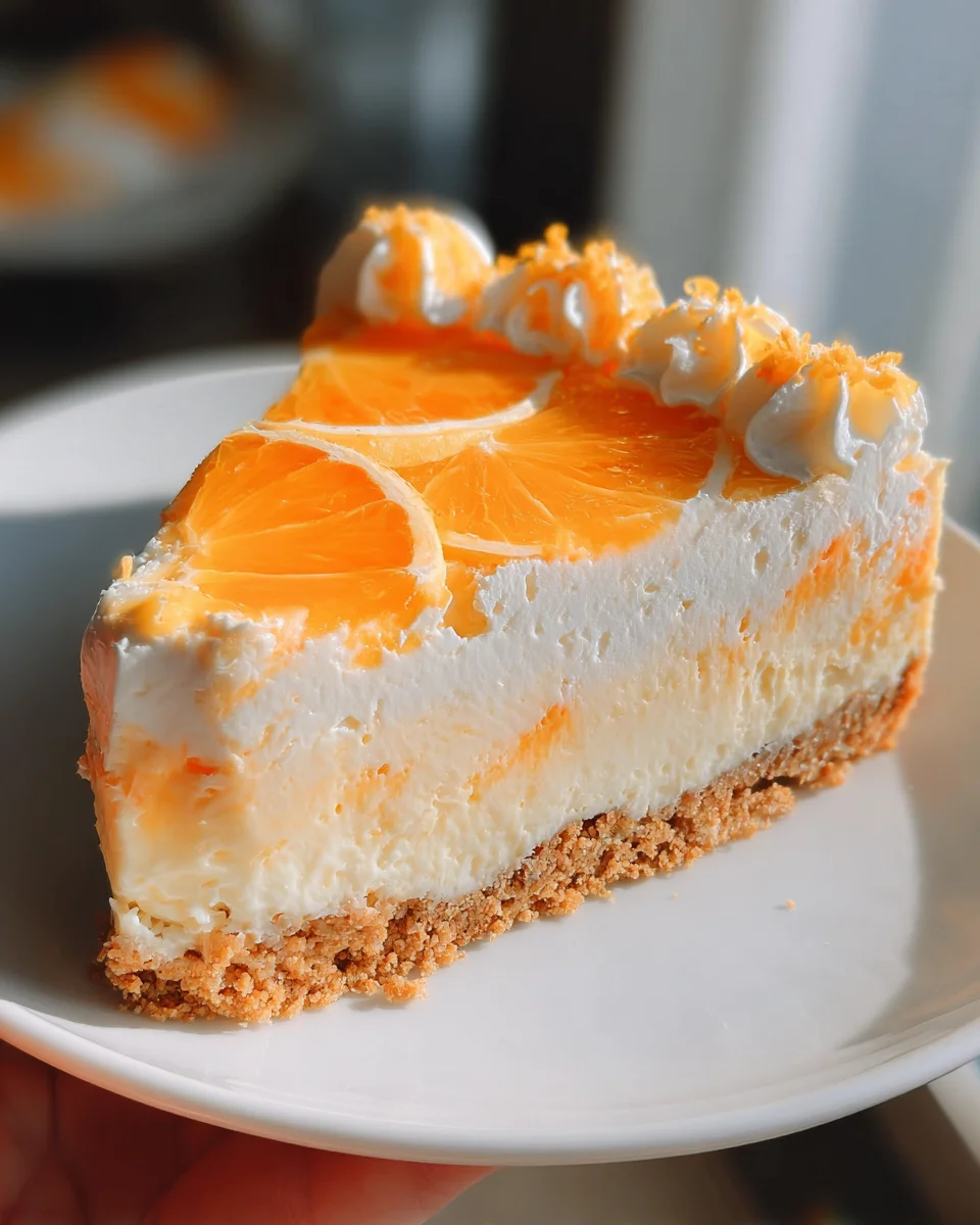 No-Bake Orange Creamsicle Cheesecake