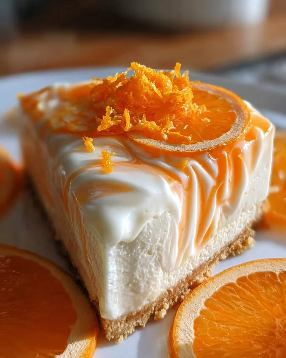 No-Bake Orange Creamsicle Cheesecake