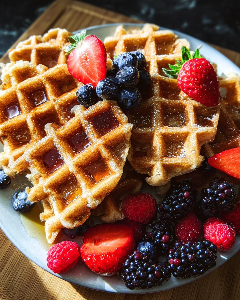 Oatmeal Cottage Cheese Waffles