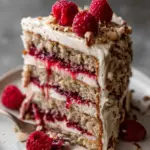 One Bowl Vegan Almond Raspberry Cake with Cream Cheese Frosting