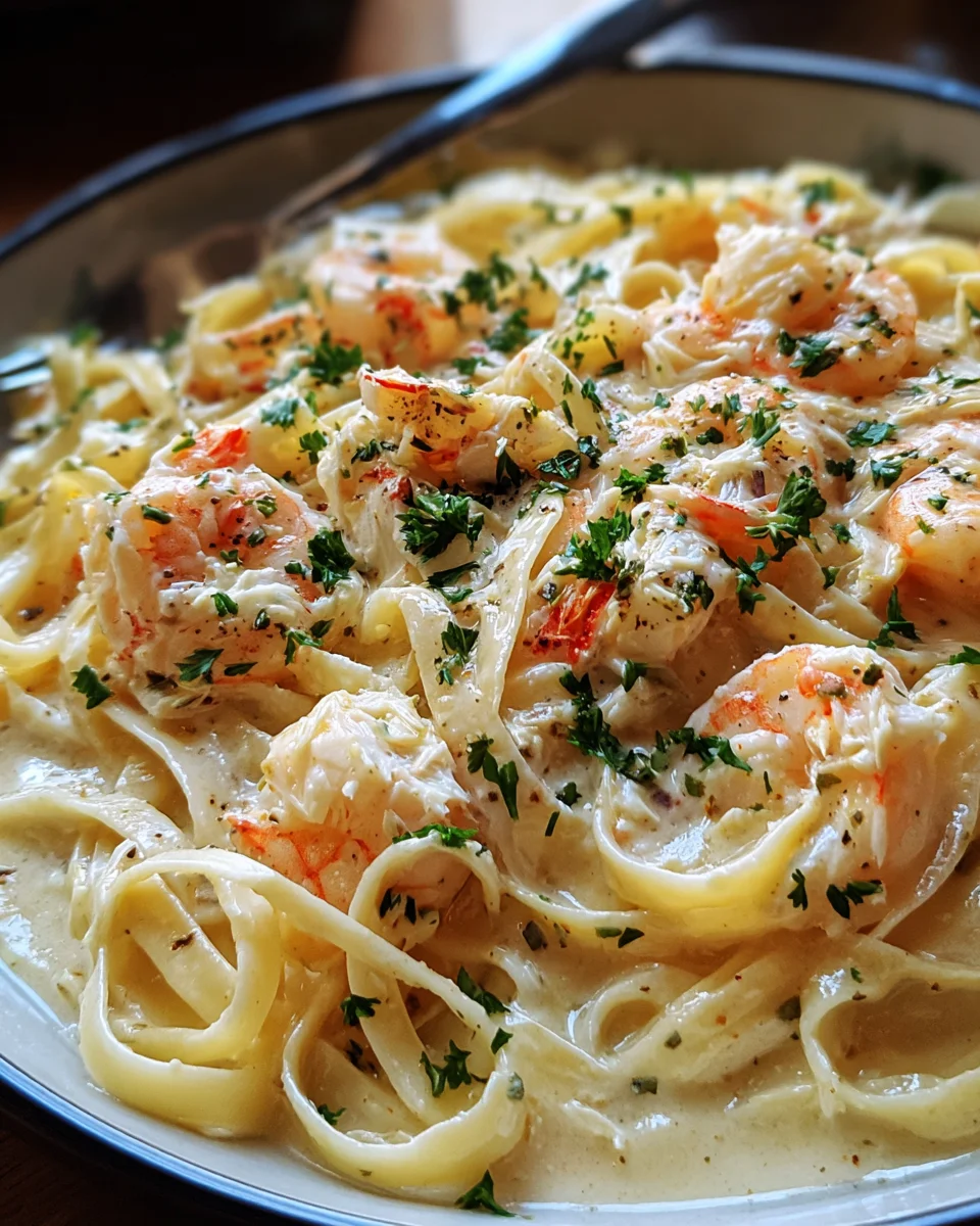 One Pot Shrimp and Crab Alfredo 21 One